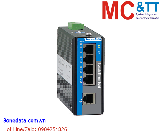 Switch công nghiệp 4 cổng PoE Ethernet + 1 cổng Ethernet 3Onedata IES2105-4P1T-P48
